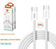 Technovo USB 2.0 Cable USB-C Male - USB-C 66W PD White 2m TN-D039