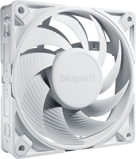 Be Quiet Silent Wings Pro 4 Вентилатор за Кутия 120мм (3000 оборота / 83.9 куб.м/мин) Без Светодиодно Осветление и Свързване 4-изводна ШИМ Бял