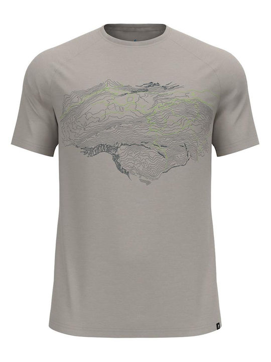 Ascent Sportlich Herrenbluse Kurzarm Beiges