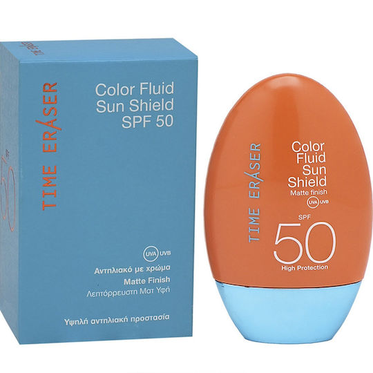 Time Eraser Color Αντηλιακή Λοσιόν Προσώπου SPF50 με Χρώμα 50ml