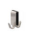 Fackelmann Double Wall-Mounted Bathroom Hook ​3.8x11.4cm Inox Silver