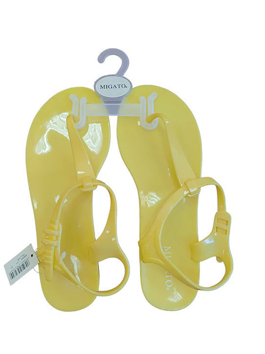 Frauen Flip Flops in Gelb Farbe