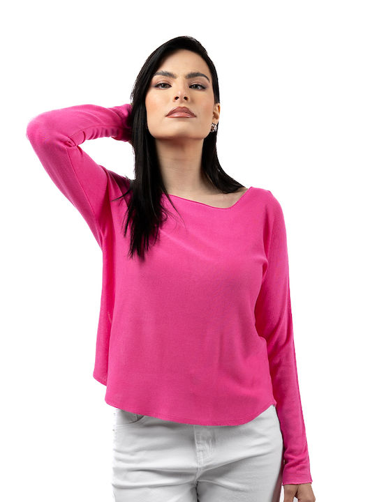 Women's Blouse Long Sleeve Fuchsia