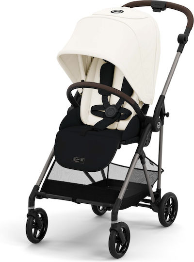 Cybex Gold Melio Adjustable Baby Stroller Suitable for Newborn Canvas White 6.1kg