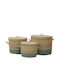 Amorgos Wicker Basket Set 3pcs Seagrass Natural Mint D38 32 26xh30 26 22cm 1pc