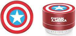 Marvel 8 Captain America Ηχείο Bluetooth 3W με Ραδιόφωνο και Διάρκεια Μπαταρίας έως 2.5 ώρες Κόκκινο