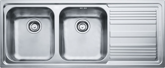 Franke Llx 621 1010261081 Drop-In Sink Right Inox W116xD50cm Silver