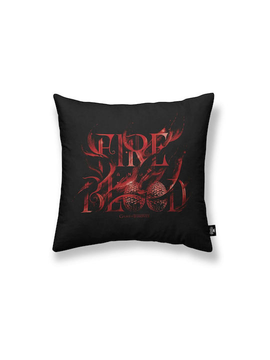 Kids Throw Pillow Cover Game 45x45cm Black