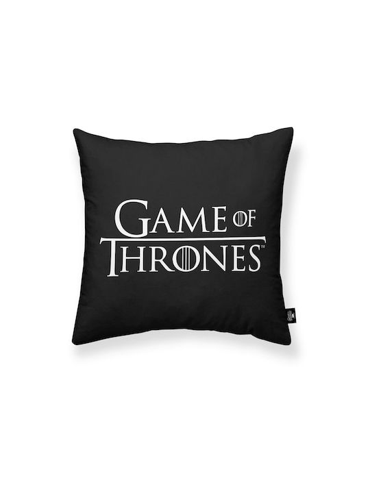 Kids Throw Pillow Cover Game 45x45cm Black