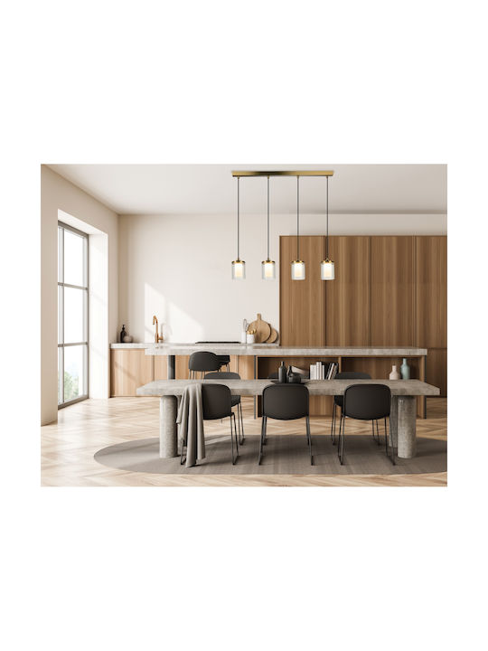 Zambelis Lights Висящо Осветително Тяло Жълт Rail 85x220x220см.