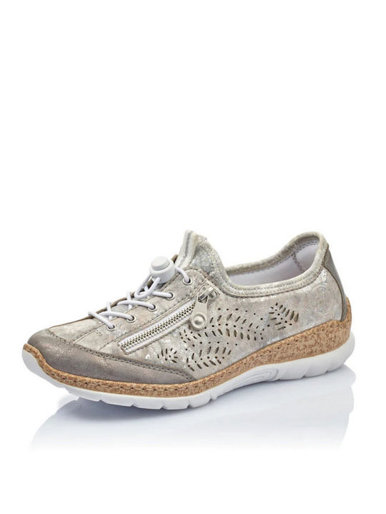 Rieker Γυναικεία Ανατομικά Sneakers Ασημί