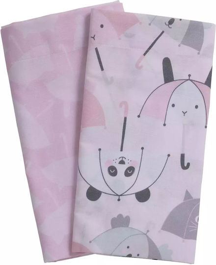 Das Home Baby Sheets Set Cradle Cotton Pink 70x120cm 2pcs
