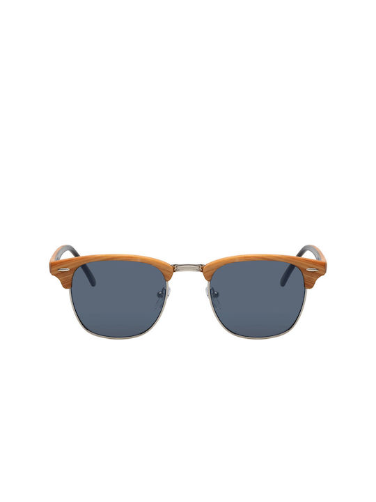 Sonnenbrillen mit Braun Rahmen und Blau Linse 07-16316AC-Camel-Black