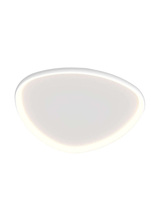 Zambelis Lights Πλαφονιέρα Οροφής 80εκ. Λευκή με Ενσωματωμένο LED