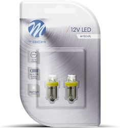 M-Tech Lămpi Autoturismului T4W / BA9S LED Galben 0.96W 1buc