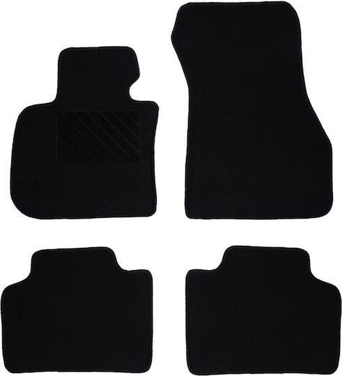 Autopataki Set of Front and Rear Mats 4pcs for BMW X1 Black
