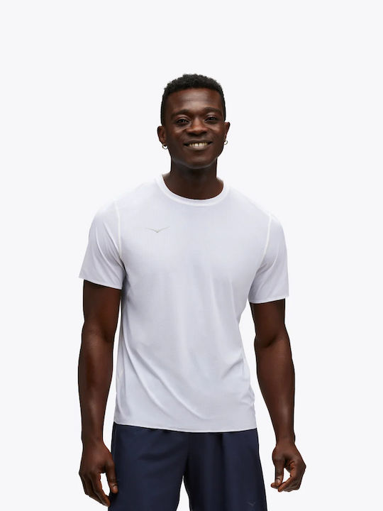 HOKA Airloite Run Polo Herrenbluse Kurzarm Weiß