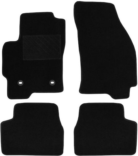 Autopataki Set of Front and Rear Mats 4pcs for Ford Mondeo 2000-2006 Black