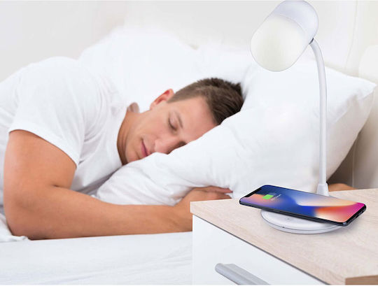 Grundig Πλαστικό Πορτατίφ LED με Λευκό Καπέλο και Βάση