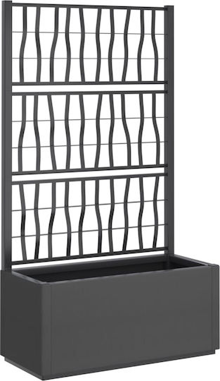 vidaXL Ζαρντινιέρα Πλαστική Γκρι 80x36x140εκ.