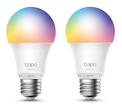 TP-LINK Tapo-l530e Becuri inteligente LED 8.7W pentru Soclu E27 RGB 806lm Reglabil în intensitate 2buc
