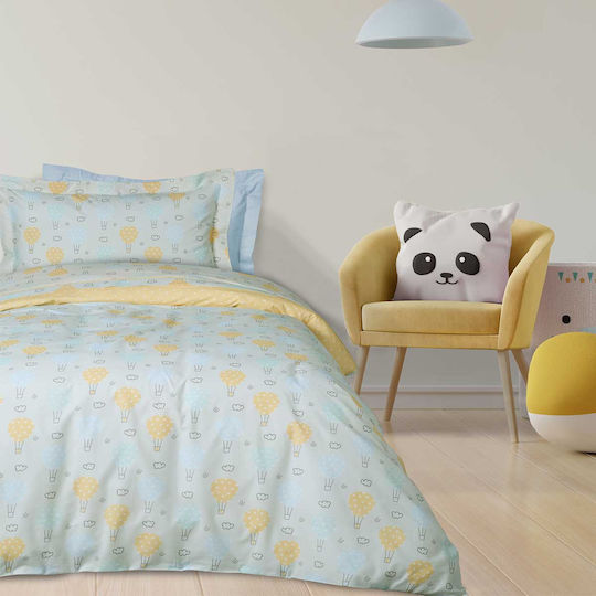 Das Home Set Cearceaf Pentru Copii Single Albastru Deschis