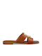 Women's Flat Sandals in Brown Color