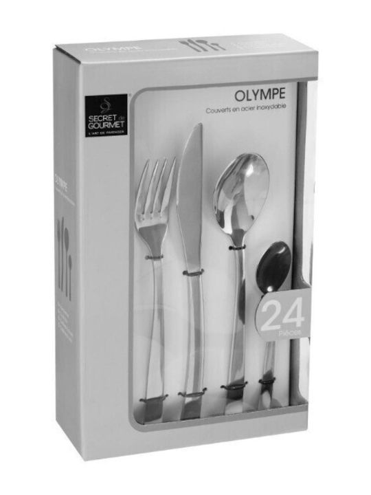 Secret de Gourmet Besteckset Edelstahl Silber 24Stück