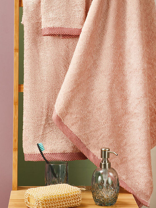 Whitegg Bath Towels Set 3 pcs T083 Salmon Weigh...