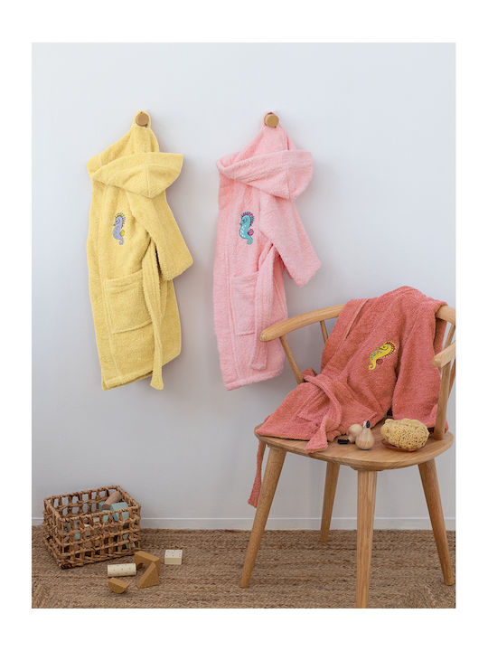 Palamaiki Kids Hooded Bathrobe Yellow