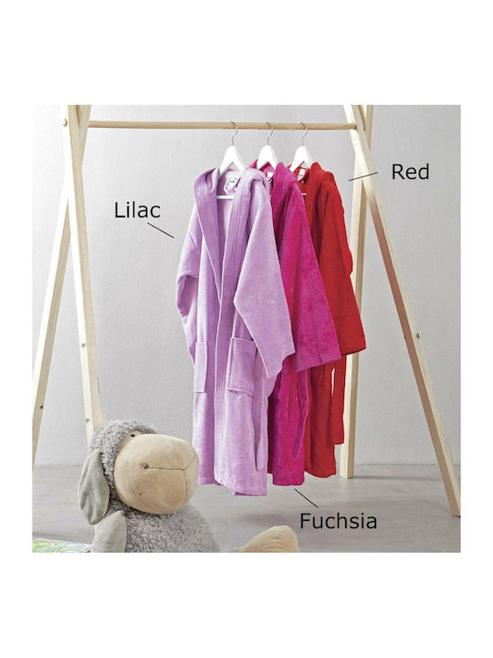 Nima Kids Hooded Bathrobe Fuchsia