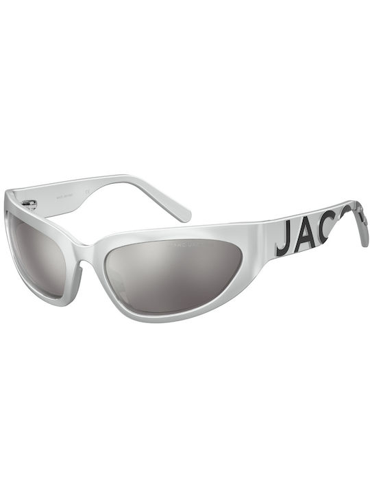 Marc Jacobs Ochelari de soare cu Gri Din plastic Rame și Argint Oglindă Lentilă MARC 738/S 79D/T4