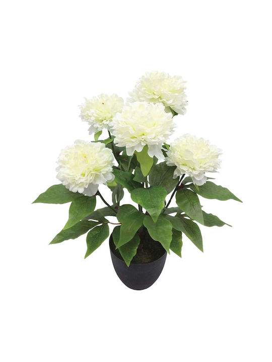 Marhome Artificial Plant in Pot Peony Multicolour 48cm 1pcs