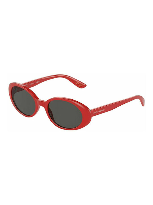 Dolce & Gabbana Дамски Слънчеви очила с Червен Пластмасов Рамка и Сив Леща DG4443 308887