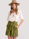Women's High-waisted Shorts green