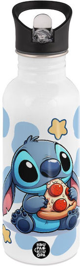 Koupakoupa Stitch Stainless Steel Kids Water Bottle Stitch with Straw 600ml