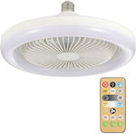 Spot Light Ceiling Fan with Light and Remote Control White