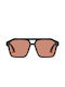 Quay Australia Unisex Sonnenbrille mit Schwarz Kunststoff Gestell und Orange Polarisiert Linse SOUNDCHECK-BLK/APRPOL
