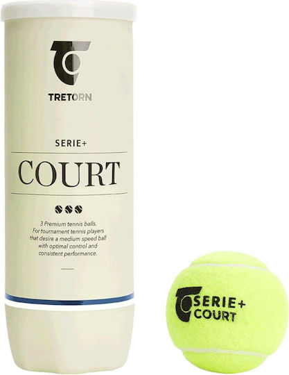 Tretorn Serie+ Court Μπαλάκια Τένις για Club 3τμχ