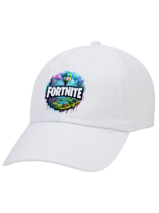 Fortnite Land Baseball Cap White 5-Leaf Unisex