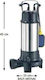 Zita Brush Μονοφασική Αντλία Ακαθάρτων / Λυμάτων 14.66hp με Φλοτέρ και Κοπτήρες 99317-d