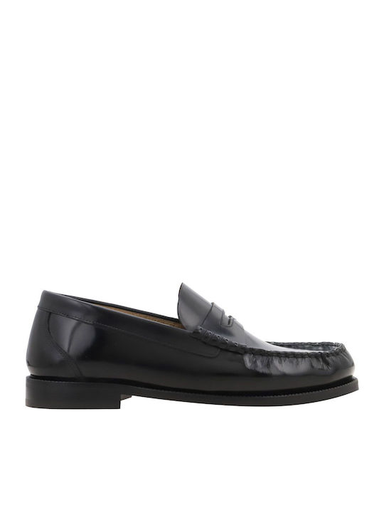 Leder Herren Mokassins in Schwarz Farbe