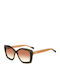 Missoni Women's Sunglasses with Brown Tartaruga Plastic Frame and Brown Gradient Lens