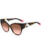 Missoni Women's Sunglasses with Brown Tartaruga Plastic Frame and Brown Gradient Lens