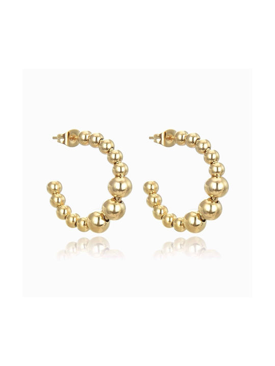 Earrings Gold Plated Steel Earrings Rhinestones Billies