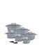 Edenberg Pots Set of Aluminum with Non-stick Coating Grey 12pcs