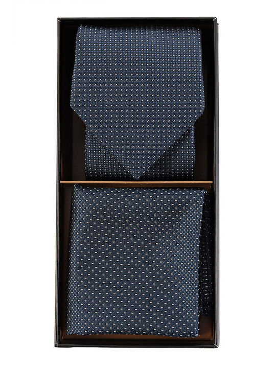 Hugo Boss Herren Krawatten Set Gedruckt in Blau Farbe