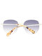 Ted Baker Women's Sunglasses with Gold Metal Frame and Gray Gradient Lens