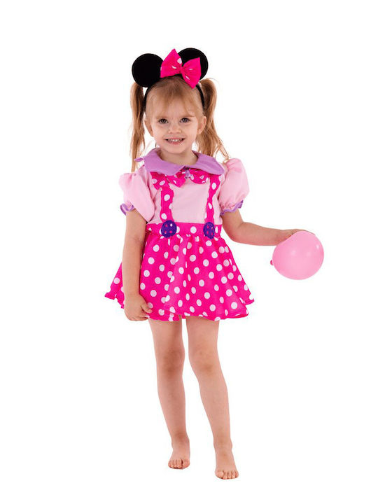 Carnival Kids Costume Pink Mouse Bebe