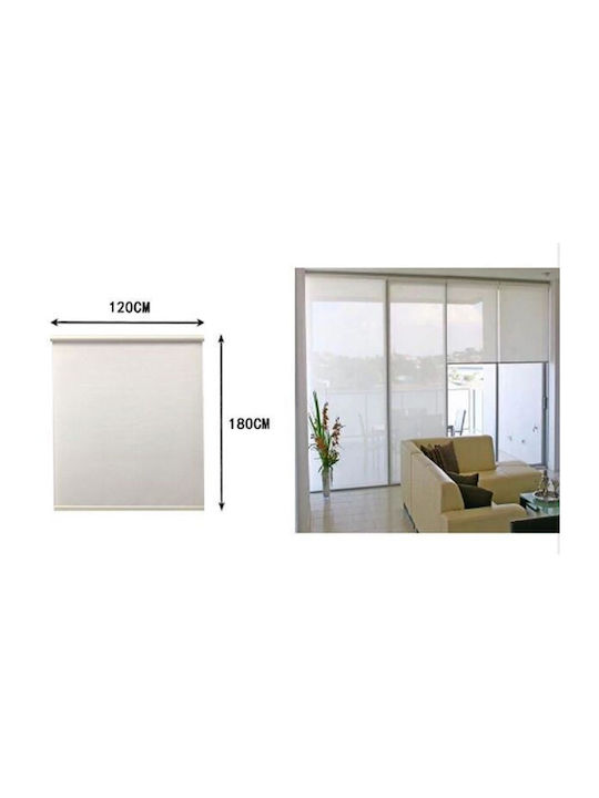 Roller Blind Partial Blackout White Type "P"120xH180cm 752558